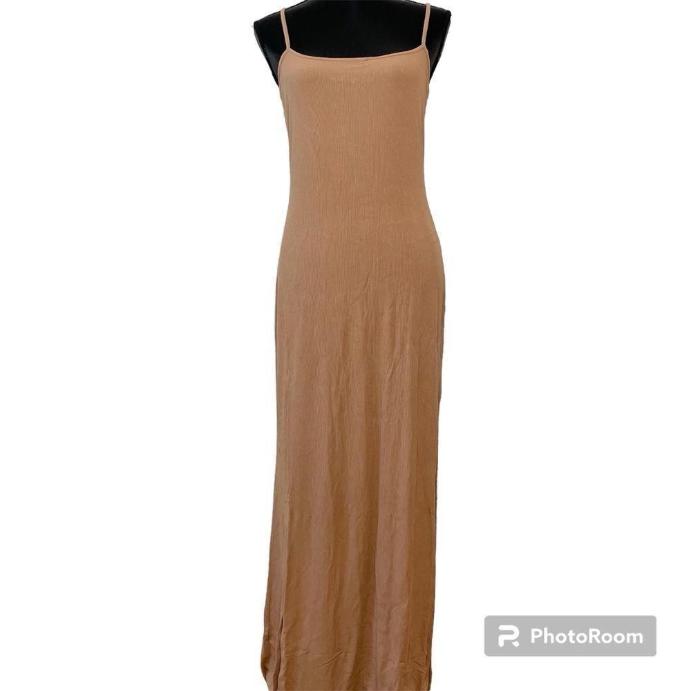 Skims Soft Lounge Long Slip Dress Limited Edition Maxi New Camel Tan Size 2X
